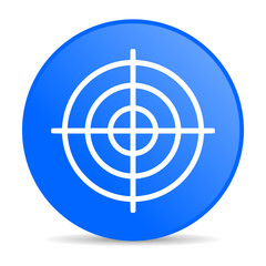 target blue circle web glossy icon