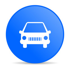 Obraz premium car blue circle web glossy icon
