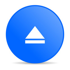 Fototapeta premium eject blue circle web glossy icon