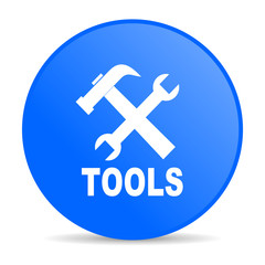 Obraz premium tools blue circle web glossy icon