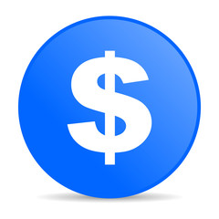us dollar blue circle web glossy icon