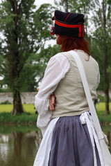 Young woman watching to the river