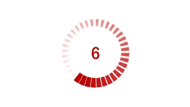 Compte &agrave; rebours 10-0 rouge