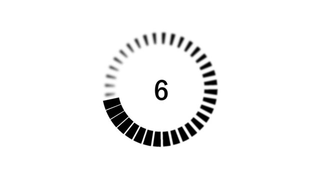 Compte &agrave; rebours 10-0 noir et blanc
