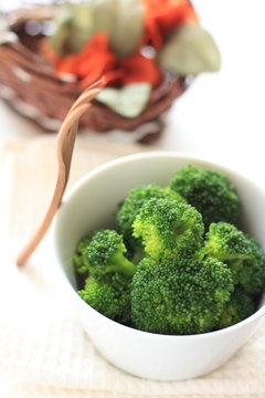 Boiled broccoli for healthy vegetable salad image