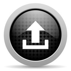 upload black circle web glossy icon