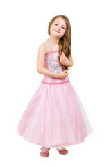 Naklejka premium Cheerful little girl