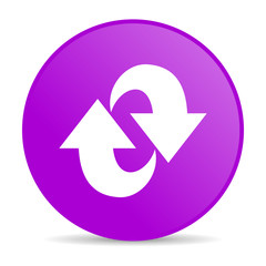rotate violet circle web glossy icon