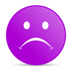 cry violet circle web glossy icon