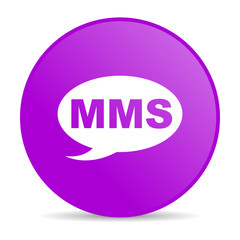 mms violet circle web glossy icon