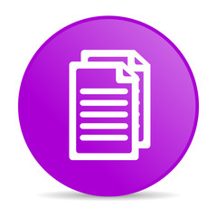 document violet circle web glossy icon