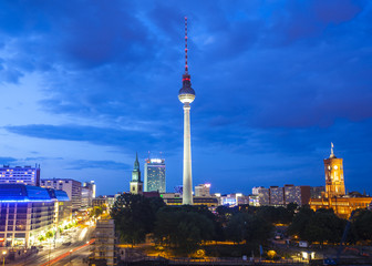 Obraz premium Fernsehturm television tower, Berlin views, Germany