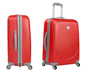 Red trunk isolated with clipping path included