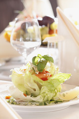 Freshness Salmon Salad with Home Made Sauce