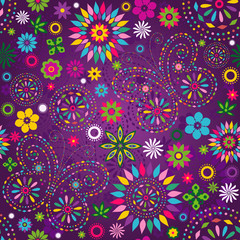 Fototapeta na wymiar Seamless motley violet pattern