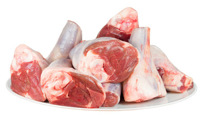 Lammkeulen frisch auf Teller