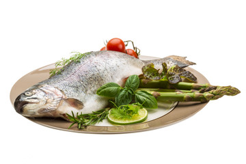 Fresh raw rainbow trout