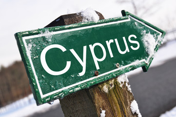 Obraz premium Cyprus road sign