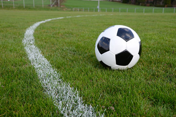 Soccer ball on the field