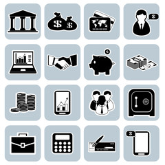 Bank icon set