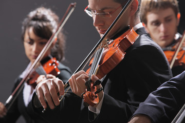 Classical music. Violinists in concert