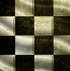 checkered background with folds