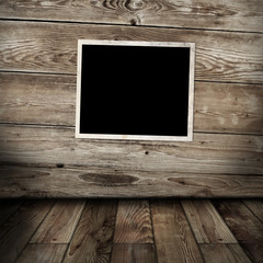 Fototapeta premium empty frame in vintage room