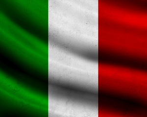 Grunge Italy flag