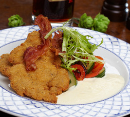 Schnitzel with salad