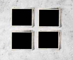 photo frames on grunge background