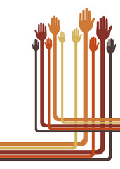 Colorful hand design.