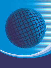 Colorful globe design with copy space vector.