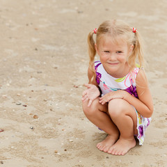happy child on the beach