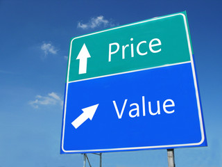 Price-Value road sign