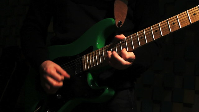 Electric guitar player