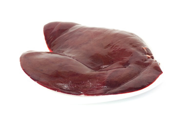 Raw beef liver background