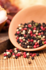 Different type of peppercorns