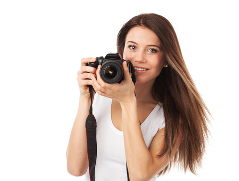 Smiling photographer
