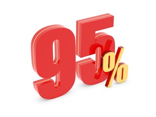 85 Percent off - red symbol