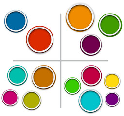 Color paper bubbles.