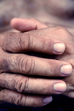 close up image of old man hand