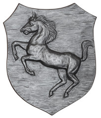 Wappen mit Pferd