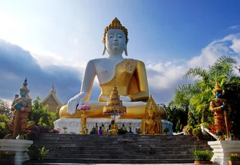 Fototapete Asien Wat Phra That Doi Kham Chiangmai thailand