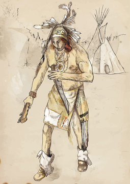 Indian on the warpath (dug battleaxe)