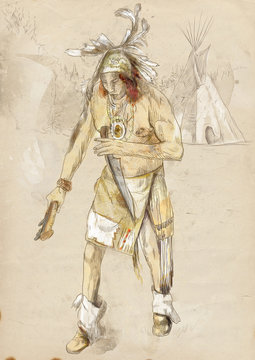 Indian on the warpath (dug battle-axe)