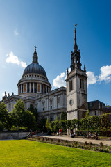 Fototapeta na wymiar Saint Paul's Cathedral in London on Sunny Day, United Kingdom