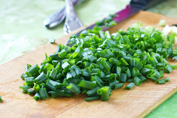 Fresh organic green onion