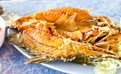 fired fish, the delicious of Thailand food