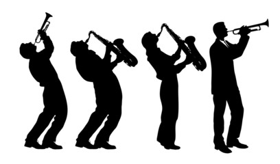 silhouette of jazz musician