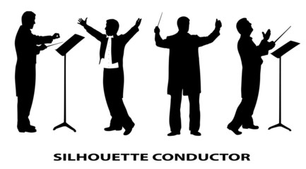 conductor is isolated on a white background
